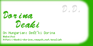 dorina deaki business card